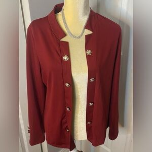 New Military Style Burgundy Jacket